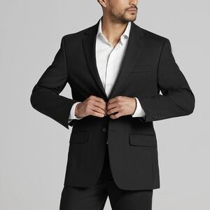 Worn once charcoal grey Pronto Uomo modern slim fit suit jacket 39R pants 32"